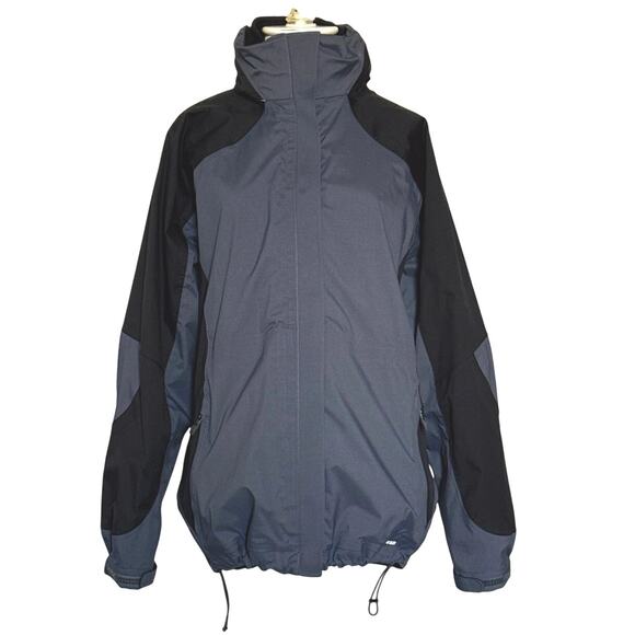 LL Bean Blue Zip Up Hooded 3 in 1 Polar Tec Waterproof Jacket Womens Large OCFA4 - Picture 1 of 16